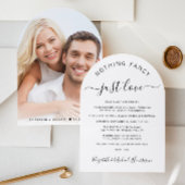 Chic Foto Arch Wedding Empfang Einladung