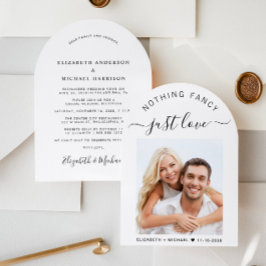 Chic Foto Arch Wedding Empfang Einladung