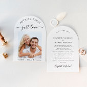 Chic Foto Arch Wedding Empfang Einladung