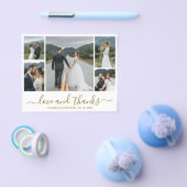 Chic Foto Collage Budget Hochzeit Vielen Dank Flye Flyer (Einzeln)