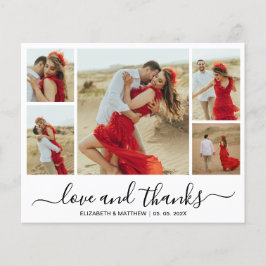 Chic Foto Collage Budget Hochzeit Vielen Dank Flye Flyer