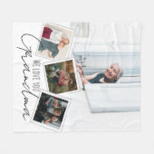 Chic Foto Collage I Liebe Oma Fleecedecke (Vorderseite (Horizontal))