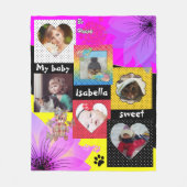 Chic Foto Collage, Ihr Foto Fleecedecke (Vorderseite)