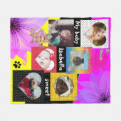 Chic Foto Collage, Ihr Foto Fleecedecke (Vorderseite (Horizontal))