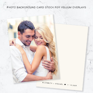 Chic Foto Cream Background for Vellum Overlay Einladung