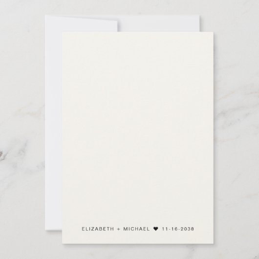 Chic Foto Cream Background for Vellum Overlay Einladung (Rückseite)