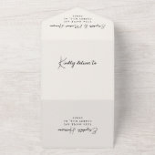 Chic Foto Cream Wedding Empfang All In One Einladung (Außenbereich)