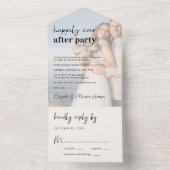 Chic Foto Cream Wedding Empfang All In One Einladung (Innen Boden)