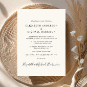 Chic Foto Cream Wedding Empfang Save The Date