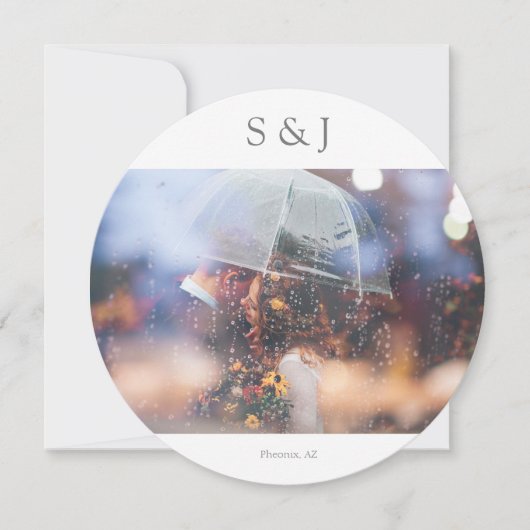 Chic Foto Elegante Moderner Rundgang Minimalistisc Einladung (Vorderseite)