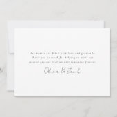 Chic Foto Eucalyptus Wedding Dankeschön-Karte Dankeskarte (Rückseite)
