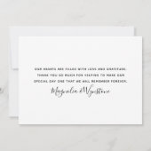 Chic Foto Eucalyptus Wedding Dankeschön-Karte Dankeskarte (Rückseite)