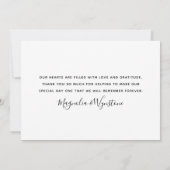 Chic Foto Eucalyptus Wedding Dankeskarte (Rückseite)