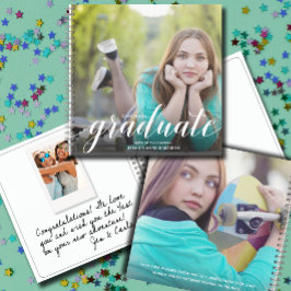 Chic Foto Graduation Party Gästebuch Notizblock