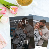 Chic Foto Grand Save the Date 2 Einladung