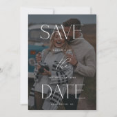 Chic Foto Grand Save the Date 2 Einladung (Vorderseite)