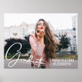 Chic Foto Herzlichen Glückwunsch Graduate Poster (Vorne)