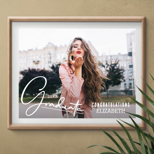 Chic Foto Herzlichen Glückwunsch Graduate Poster