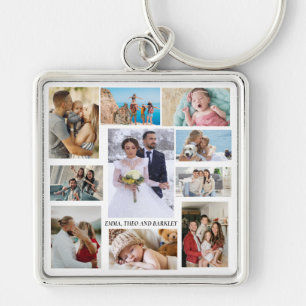 Chic Foto Hochzeit und Familie Schlüsselanhänger