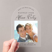 Chic Foto Hochzeitsempfang Save the Date Acryleinladungen (Insitu (Handheld))