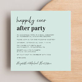 Chic Foto Mint Hochzeitsempfang Einladung