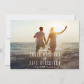 Chic Foto Moderne Hochzeit Save The Date (Vorderseite)