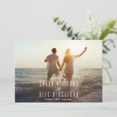Chic Foto Moderne Hochzeit Save The Date (Stehend Vorderseite)