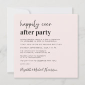 Chic Foto Pink Hochzeitsempfang Einladung (Vorderseite)