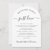 Chic Foto QR Code Arch Wedding Reception Einladung (Vorderseite)