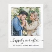 Chic Foto QR Code Budget Einladung Hochzeit (Vorderseite)