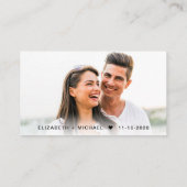 Chic Foto QR Code Cream Wedding RSVP Begleitkarte (Rückseite)