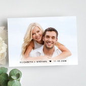 Chic Foto QR Code Cream Wedding RSVP Karte