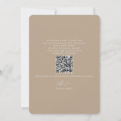 Chic Foto QR Code Hochzeitsankündigung Verlobung Einladung (Rückseite)