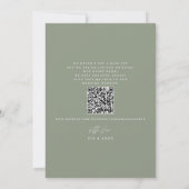 Chic Foto QR Code Hochzeitsankündigung Verlobung Einladung (Rückseite)