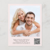 Chic Foto QR Code Hochzeitsempfang Einladung (Rückseite)