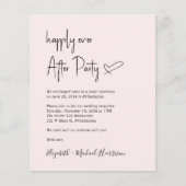 Chic Foto QR Code Hochzeitsempfang Einladung (Vorderseite)