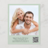 Chic Foto QR Code Hochzeitsempfang Einladung (Rückseite)