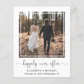 Chic Foto QR Code Hochzeitsempfang Einladung (Vorderseite)