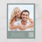 Chic Foto QR Code Hochzeitsempfang Einladung (Rückseite)