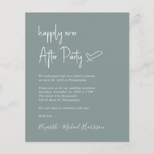 Chic Foto QR Code Hochzeitsempfang Einladung (Vorderseite)