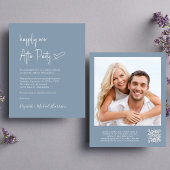 Chic Foto QR Code Hochzeitsempfang Einladung