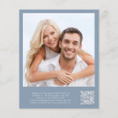 Chic Foto QR Code Hochzeitsempfang Einladung (Rückseite)