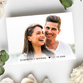 Chic Foto QR Code Wedding RSVP Karte