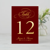 Chic Foto Real Foil Tischnummer Cards (Stehend vorne)