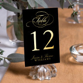 Chic Foto Real Foil Tischnummer Cards