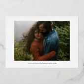 Chic Foto Rettete unser Datum Folieneinladung (Rückseite)