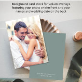 Chic Foto Sage Background for Vellum Overlay Einladung