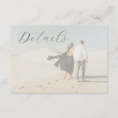 Chic Foto Sage Green Calligraphy UAWG Begleitkarte (Vorderseite)