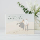 Chic Foto Sage Green Calligraphy UAWG Begleitkarte (Stehend Vorderseite)