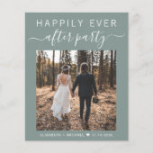 Chic Foto Sage Green Wedding Reception Einladung (Vorderseite)